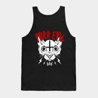 PURR EVIL - SATANIC CAT - OCCULT CAT - FUNNY CAT OCCULT Tank Top